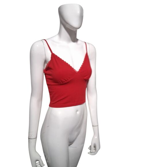 Y2K Vintage Ambiance Babydoll Womens size Medium Lace Cropped Fairygrunge Cami - Picture 2 of 12